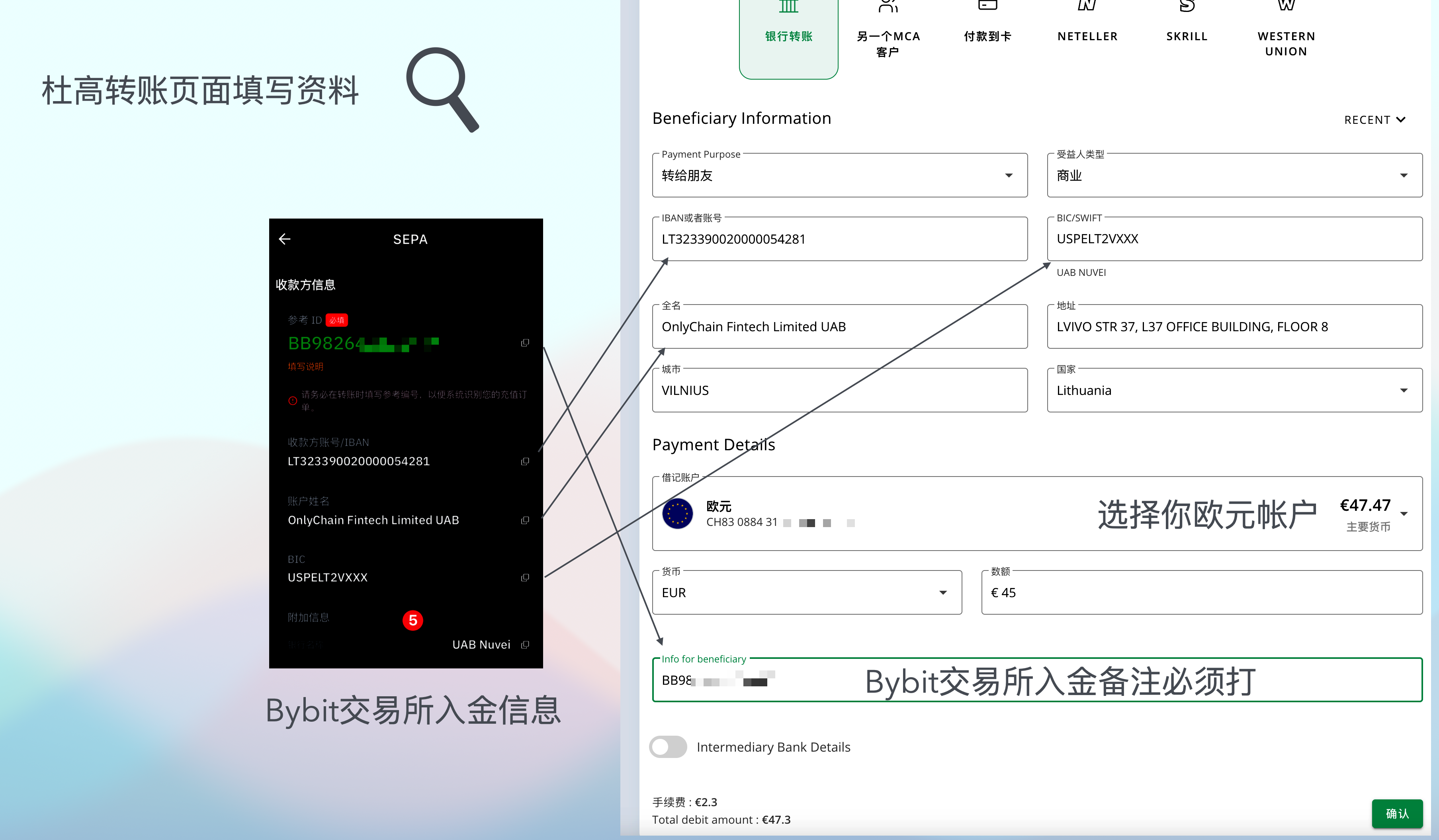 图片[3]-法币如何入金交易所？法币入金出金的两种方式，低费用操作，法币入金海妖，法币入金bybit-杜高斯贝银行入金加密货币交易所出入金讲解-阿杰离岸-711Bank